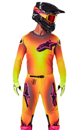 Tenue Cross Alpinestars Supertech Lipan Jaune/Rose 2025