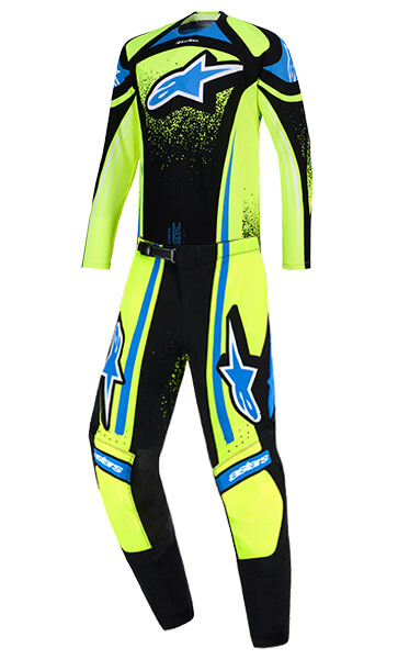 Tenue Cross Alpinestars Techstar Nomur Jaune/Bleu 2026