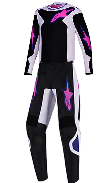 Tenue Cross Alpinestars Fluid Grid Noir/Gris/Violet 2026