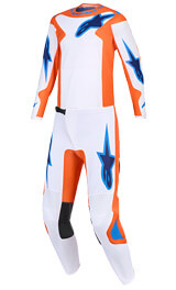 Tenue Cross Alpinestars Fluid Grid Orange/Blanc/Bleu 2026