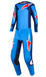 Tenue Cross Alpinestars Fluid Grid Bleu/Rouge 2026