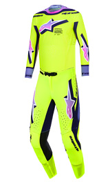 Tenue Cross Alpinestars Supertech Vista Jaune Fluo/Violet 2026
