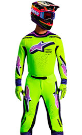 Tenue Cross Alpinestars Supertech Vista Jaune Fluo/Violet 2026