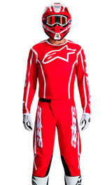 Tenue Cross Alpinestars Fluid Apex Rouge/Blanc 2026