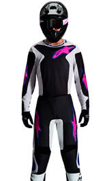 Tenue Cross Alpinestars Fluid Grid Noir/Gris/Violet 2026