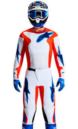 Tenue Cross Alpinestars Fluid Grid Orange/Blanc/Bleu 2026