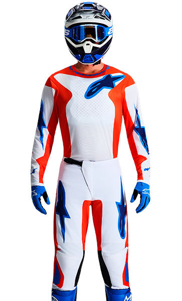 Tenue Cross Alpinestars Fluid Grid Orange/Blanc/Bleu 2026
