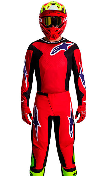 Tenue Cross Alpinestars Fluid Grid Rouge/Noir/Violet 2026