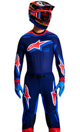 Tenue Cross Alpinestars Supertech Vista Jaune Bleu/Rouge 2026