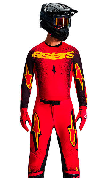 Tenue Cross Alpinestars Supertech Scenz Rouge 2026