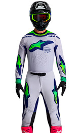 Tenue Cross Alpinestars Supertech Vista Gris/Vert Fluo 2026