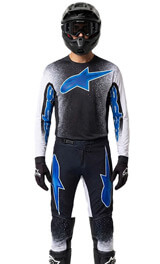 Tenue Cross Alpinestars Supertech Hiten AFD Noir/Gris/Bleu 2027