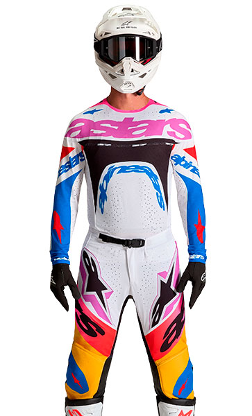 Tenue Cross Alpinestars Supertech Dyna Blanc/Bleu/Violet 2027