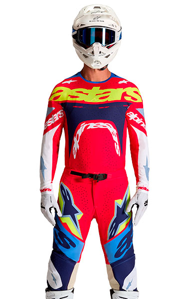 Tenue Cross Alpinestars Supertech Dyna Rouge/Bleu/Vert 2027