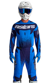 Tenue Cross Alpinestars Techstar Swan Bleu/Noir 2027