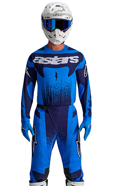 Tenue Cross Alpinestars Techstar Swan Bleu/Noir 2027