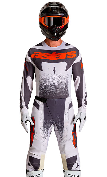Tenue Cross Alpinestars Techstar Swan Gris/Noir 2027