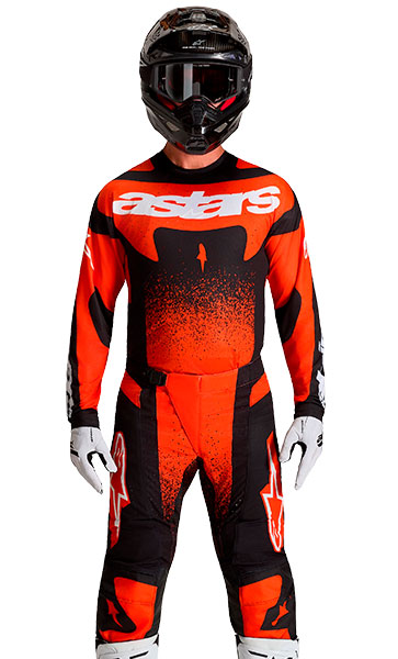 Tenue Cross Alpinestars Techstar Swan Noir/Rouge 2027