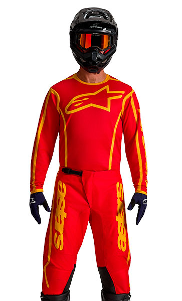 Tenue Cross Alpinestars Fluid Apex V2 Rouge/Jaune 2027