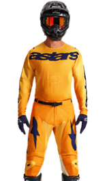 Tenue Cross Alpinestars Racer Amber Orange/Jaune 2027