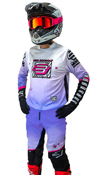 Tenue Cross Bud Racing Error 404 Violet/Blanc 2025