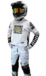 Tenue Cross Bud Racing Error 404 Blanc/Or 2025