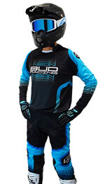 Tenue Cross Bud Racing Neon Noir/Bleu 2025