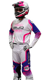 Tenue Cross Bud Racing Neon Blanc/Violet/Rose 2025
