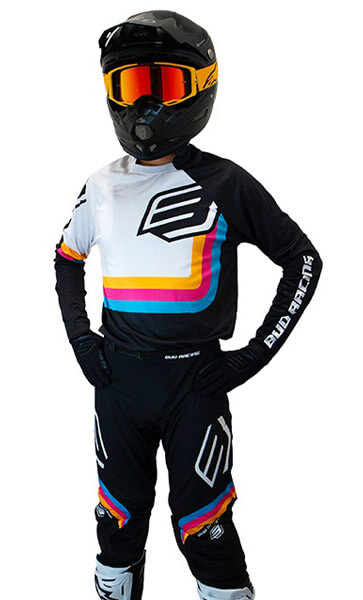Tenue Cross Bud Racing 95' Evo Noir/Blanc 2025