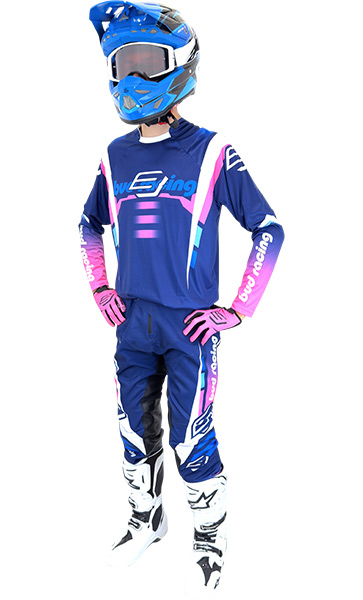 Tenue Cross Bud Racing Champions Bleu/Rose 2026
