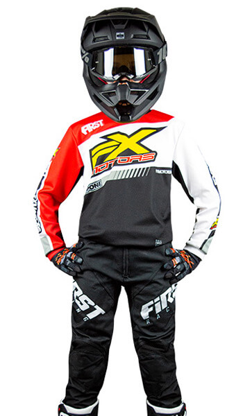 Tenue Cross Enfant FX MOTORS Racing Line Rouge - FX MOTORS