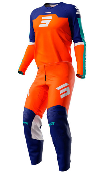 Tenue Cross Enfant SHOT Draw Iron Orange Fluo 2024