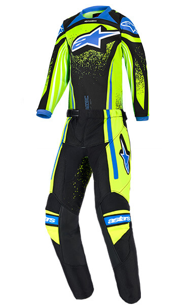 Tenue Cross Enfant Alpinestars Racer Nomur Jaune/Bleu 4/5 Ans
