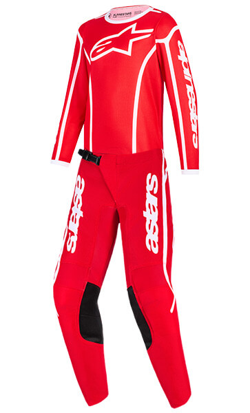 Tenue Cross Enfant Alpinestars Fluid Apex Rouge/Blanc 2026