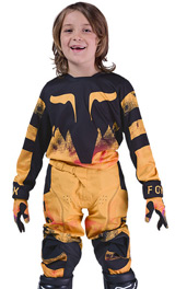 Tenue Cross Enfant Fox Racing 180 Kairos Orange/Noir 2026