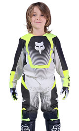 Tenue Cross Enfant Fox Racing 180 Collect Gris/Jaune Fluo 2026