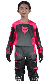 Tenue Cross Enfant Fille Fox Racing 180 Shield Noir/Rose 2026