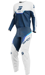 Tenue Cross Enfant SHOT Draw Daytona Bleu/Blanc 2026