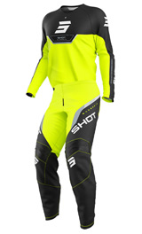 Tenue Cross Enfant SHOT Draw Daytona Jaune/Noir 2026