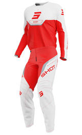 Tenue Cross Enfant SHOT Draw Daytona Rouge/Blanc 2026