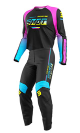 Tenue Cross Enfant SHOT Draw Block Rose/Bleu/Noir 2026