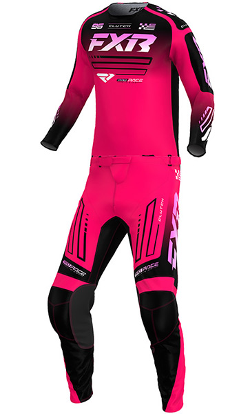 Tenue Cross Enfant FXR Racing Clutch Rose/Noir 2026