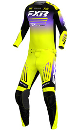 Tenue Cross Enfant FXR Racing Clutch Jaune Fluo/Violet 2026