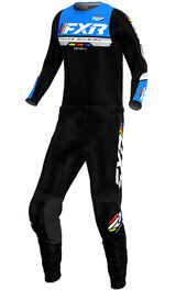 Tenue Cross Enfant FXR Racing Apex Noir/Bleu 2026