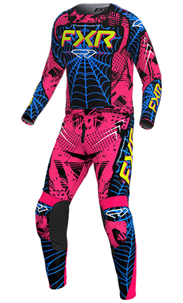 Tenue Cross Enfant FXR Racing Clutch Rose/Noir/Bleu 2026