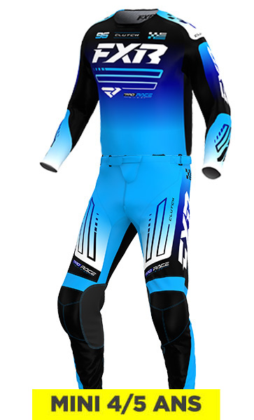 Tenue Cross Enfant FXR Racing Clutch Noir/Bleu 4/5 ans 2026