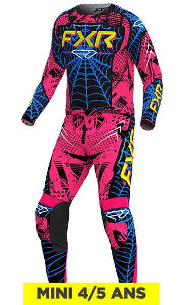 Tenue Cross Enfant FXR Racing Clutch Rose/Noir/Bleu 4/5 ans 2026