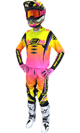 Tenue Cross Enfant Bud Racing Champions Jaune/Rose 2026