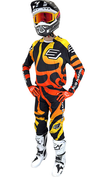 Tenue Cross Enfant Bud Racing Lava Orange/Jaune 2026