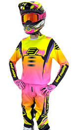 Tenue Cross Enfant Bud Racing Champions Jaune/Rose 2026